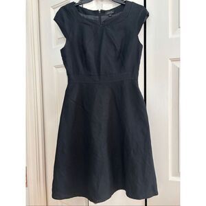 Tahari Linen Blend Little Black Dress
